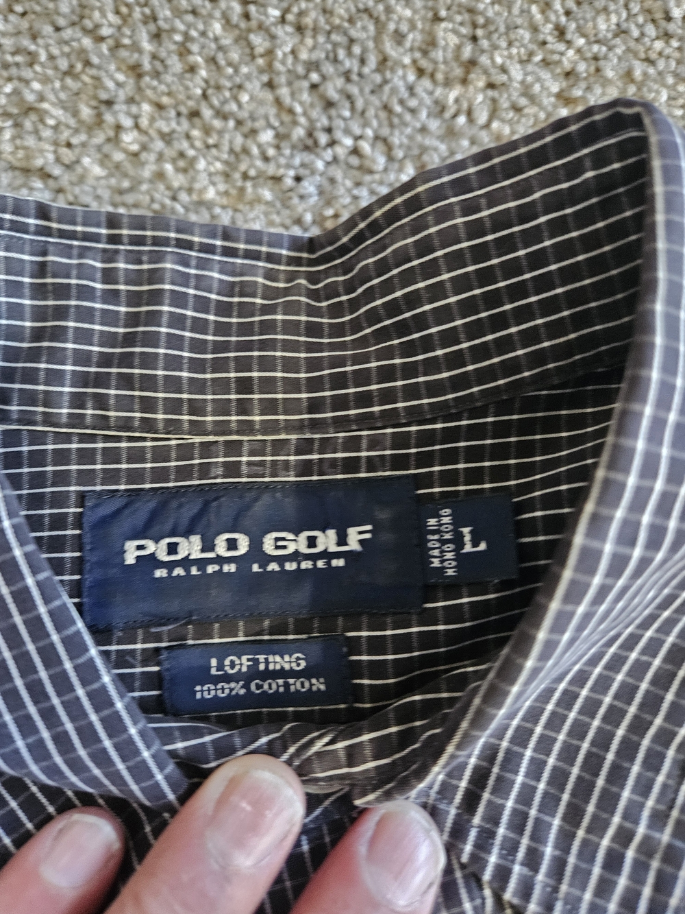 Polo by Ralph Lauren Brown and Gray Check Button-Down Shirt